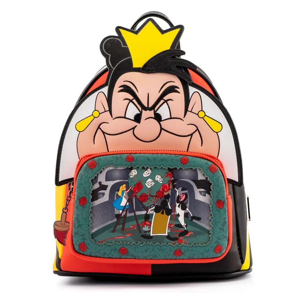 Loungefly Alice in Wonderland Queen of Hearts Villains Scene Mini Backpack
